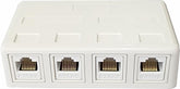 4 WAY RJ45 WALL BOX